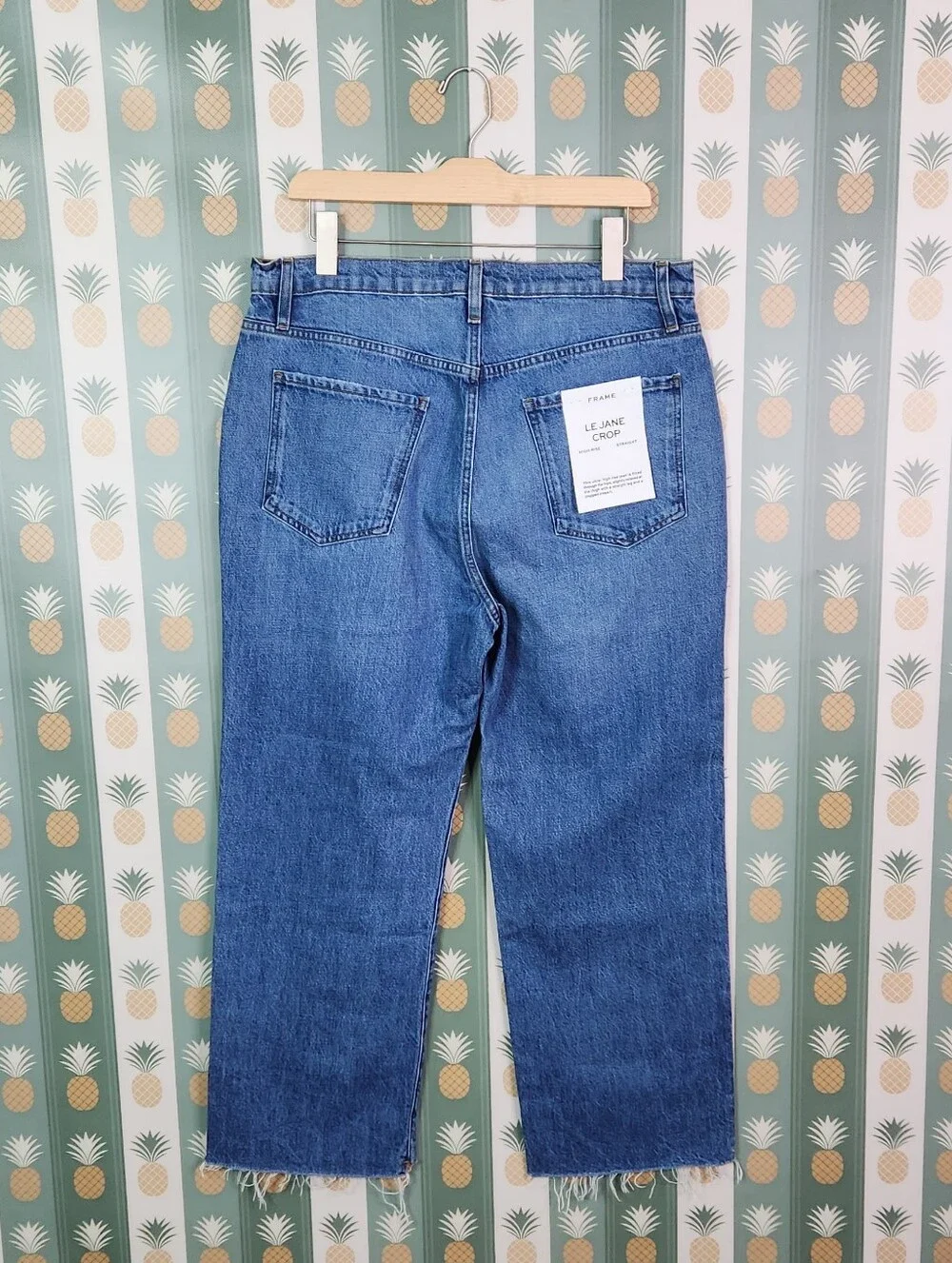 Frame Le Jane Crop in Mariner Blue - Picture 3 of 7